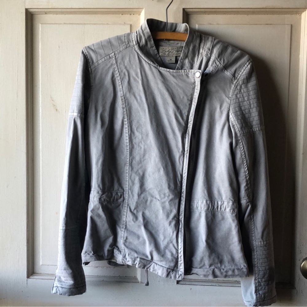 Lucky Brand gray moto jacket